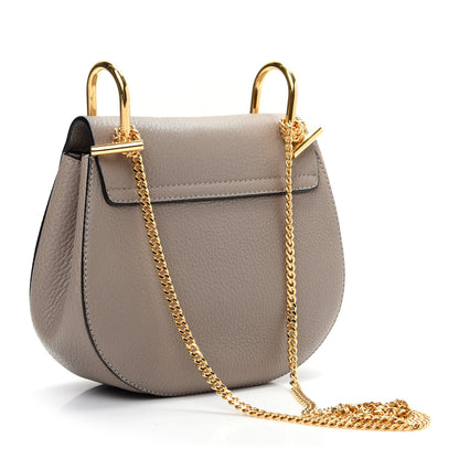 Chloe Grained Lambskin Mini Drew Shoulder Bag Motty Grey 3 of 9