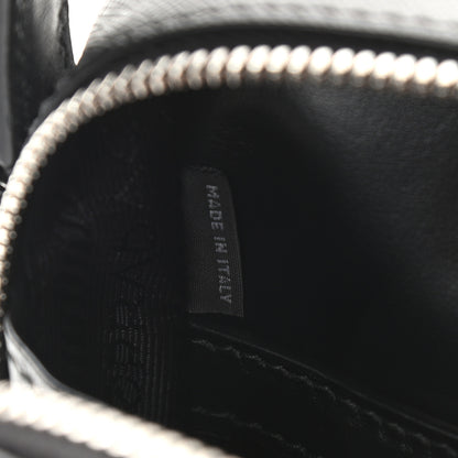 Prada Saffiano Travel Brique Crossbody Messenger Bag Black 10 of 14