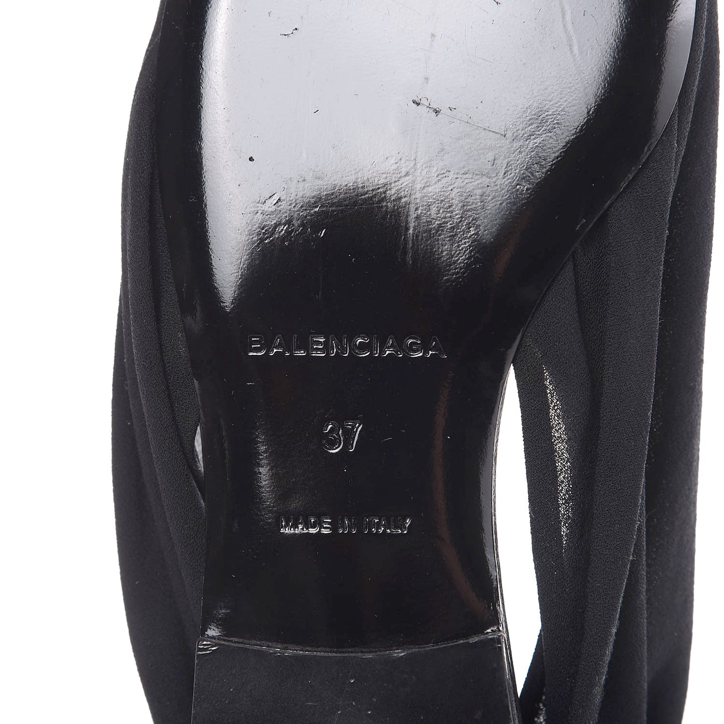 Jersey Knife Point-Toe Slingback Flats 37 Black