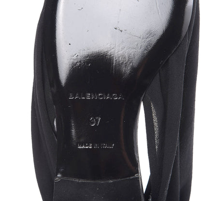Balenciaga Jersey Knife Point-Toe Slingback Flats 37 Black 6 of 9