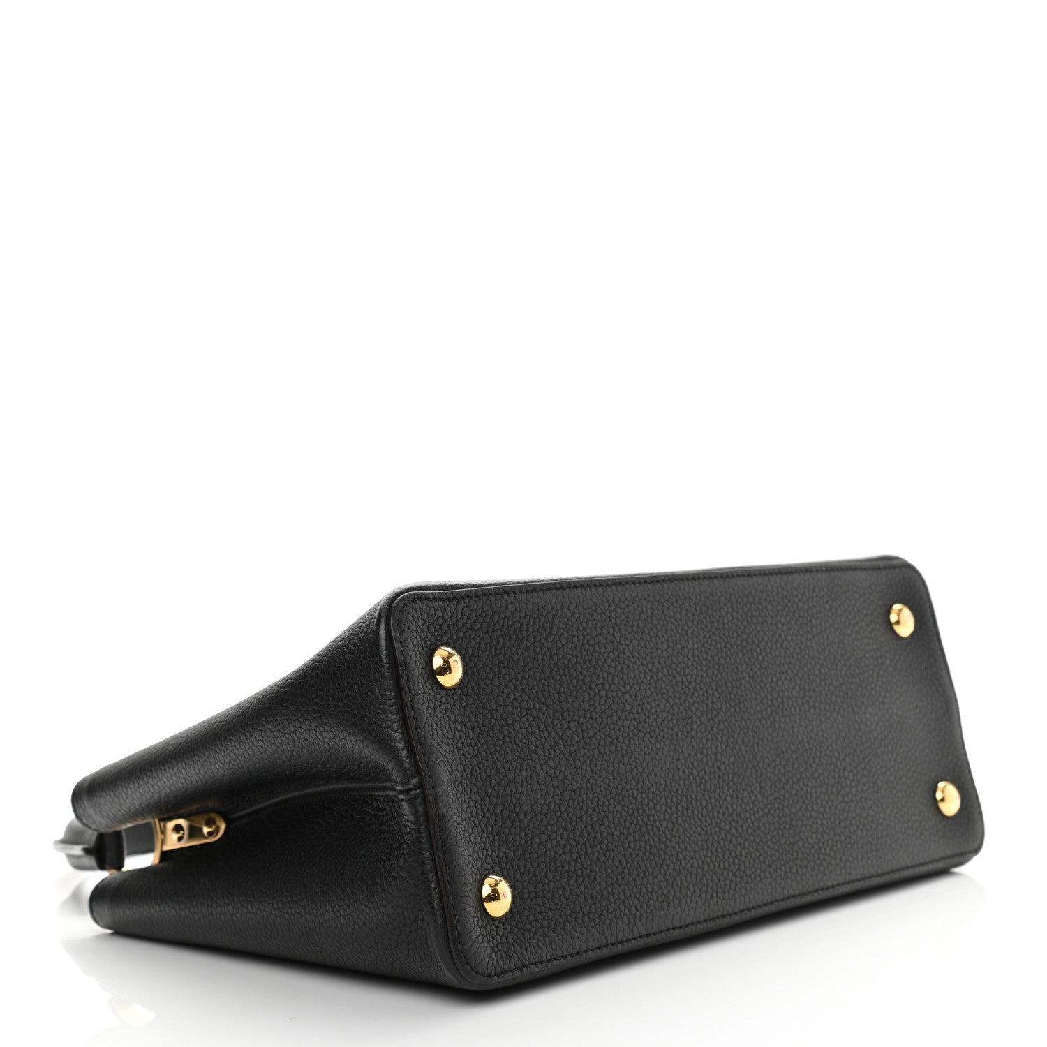 Louis Vuitton Taurillon Capucines MM Black Fuchsia 4 of 13