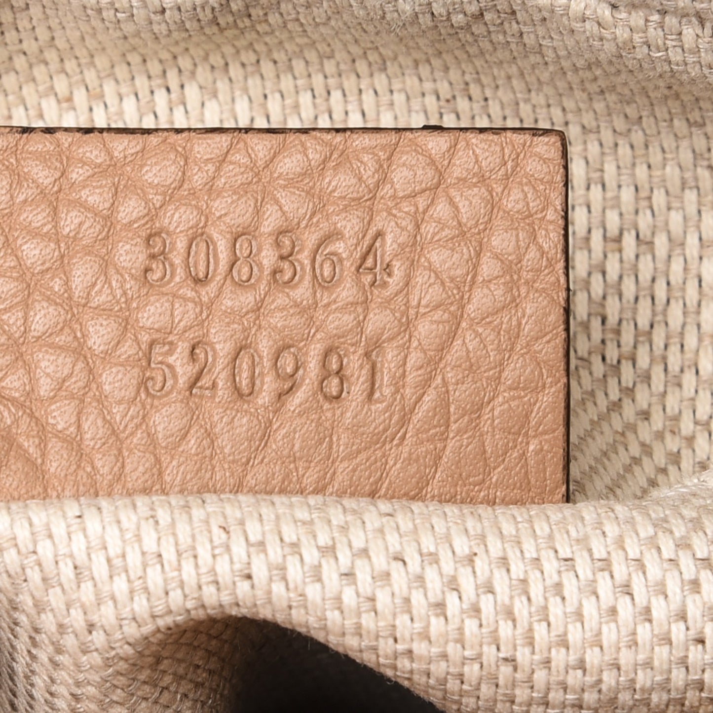 Pebbled Calfskin Small Soho Disco Bag Rose Beige