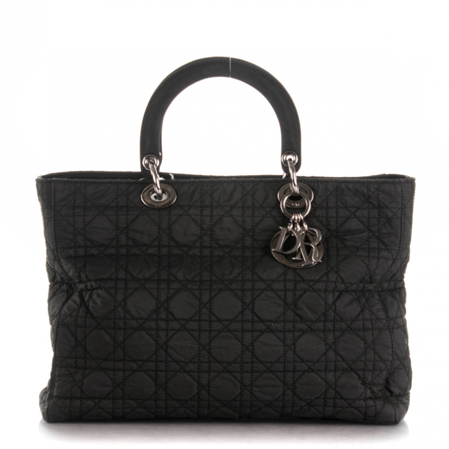 Christian Dior Nylon Cannage Large Lady Dior Black 1 of 8