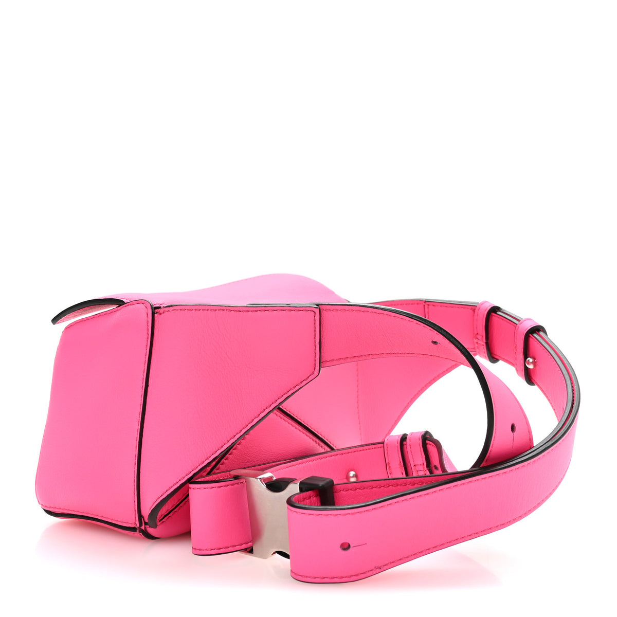 Calfskin Mini Puzzle Bumbag Neon Pink