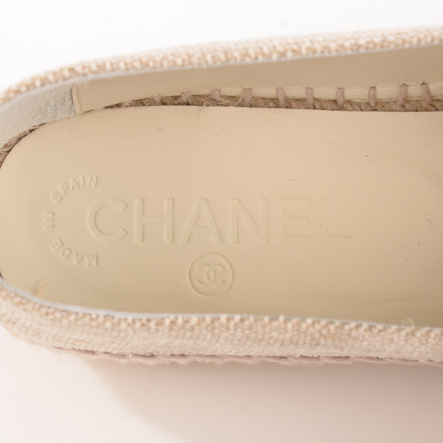 Toile Sequin CC Espadrilles 38 Beige Black