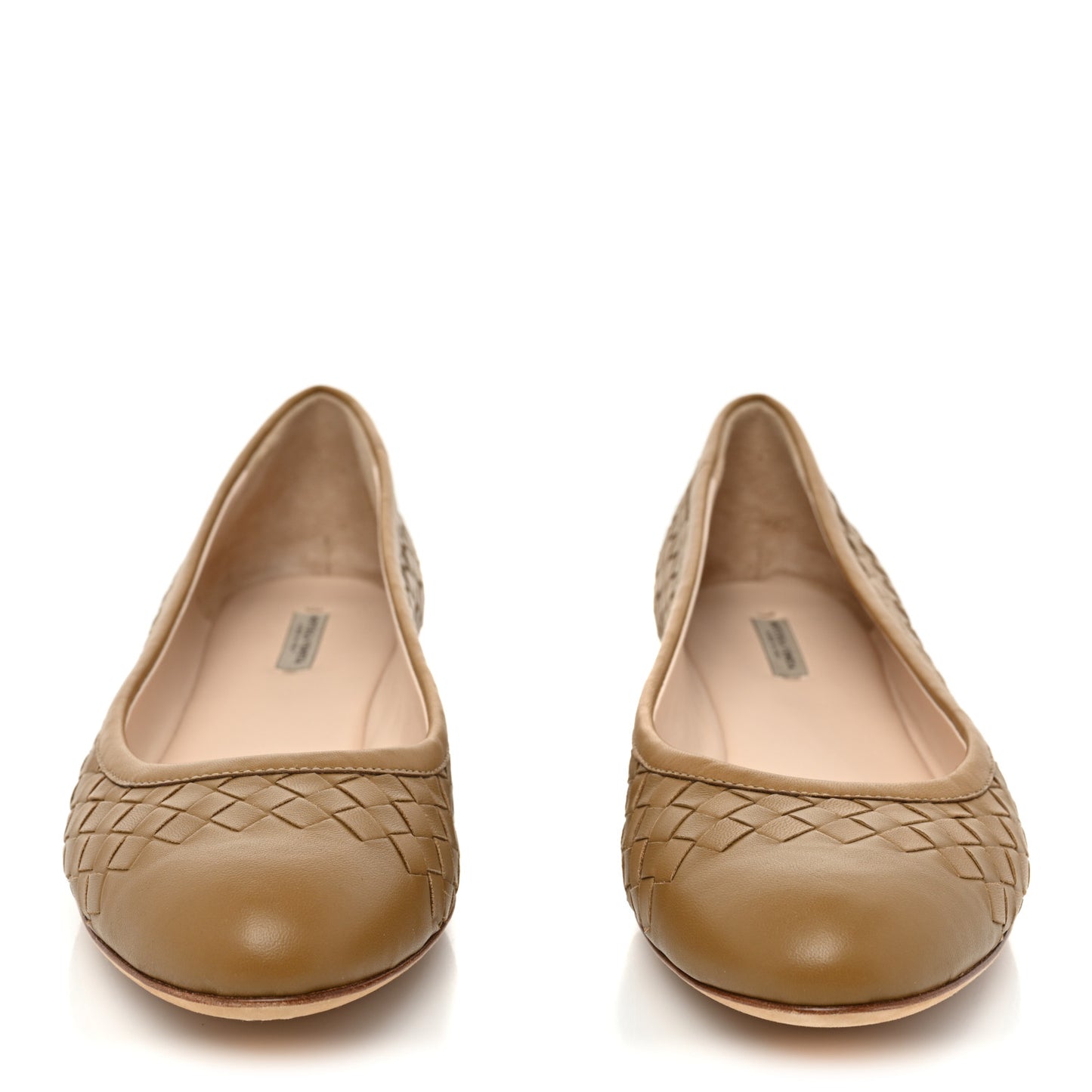 Nappa Intrecciato Flats 40.5 Mustard