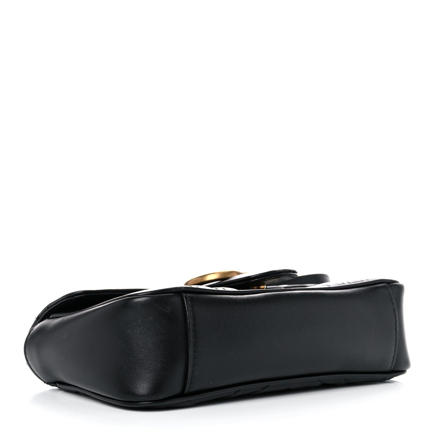 Calfskin Matelasse Mini GG Marmont Shoulder Bag Black