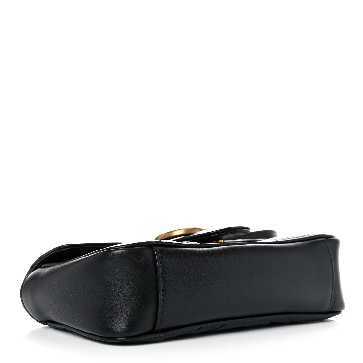 Gucci Calfskin Matelasse Mini GG Marmont Shoulder Bag Black 4 of 17