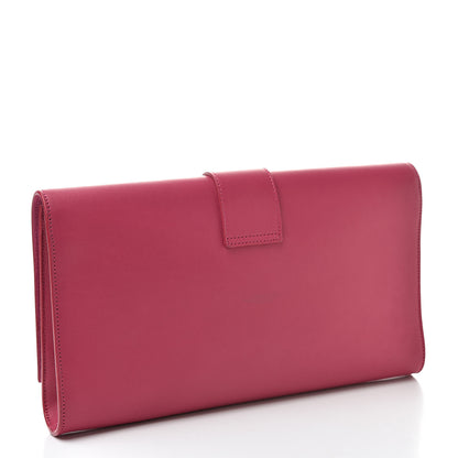 Saint Laurent Calfskin Classic Y Ligne Clutch Fuchsia 3 of 9
