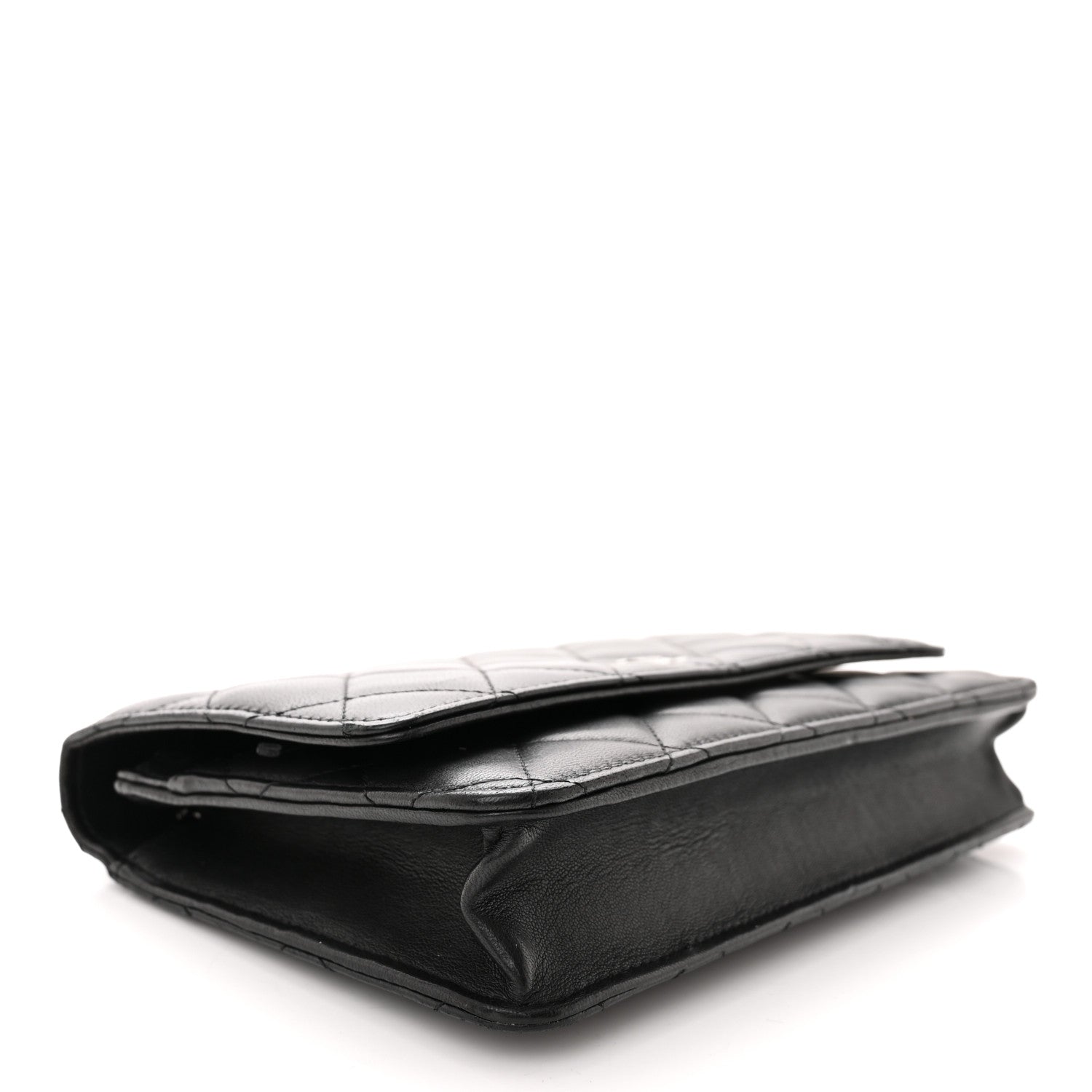 Chanel Lambskin Quilted Wallet On Chain WOC Black 4 of 13
