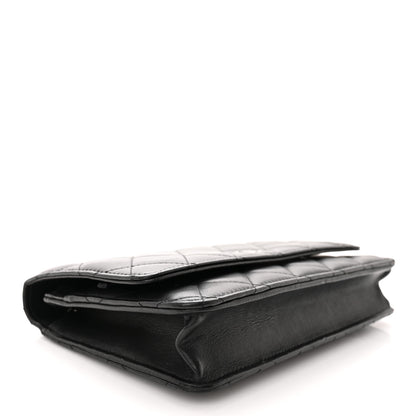 Chanel Lambskin Quilted Wallet On Chain WOC Black 4 of 13