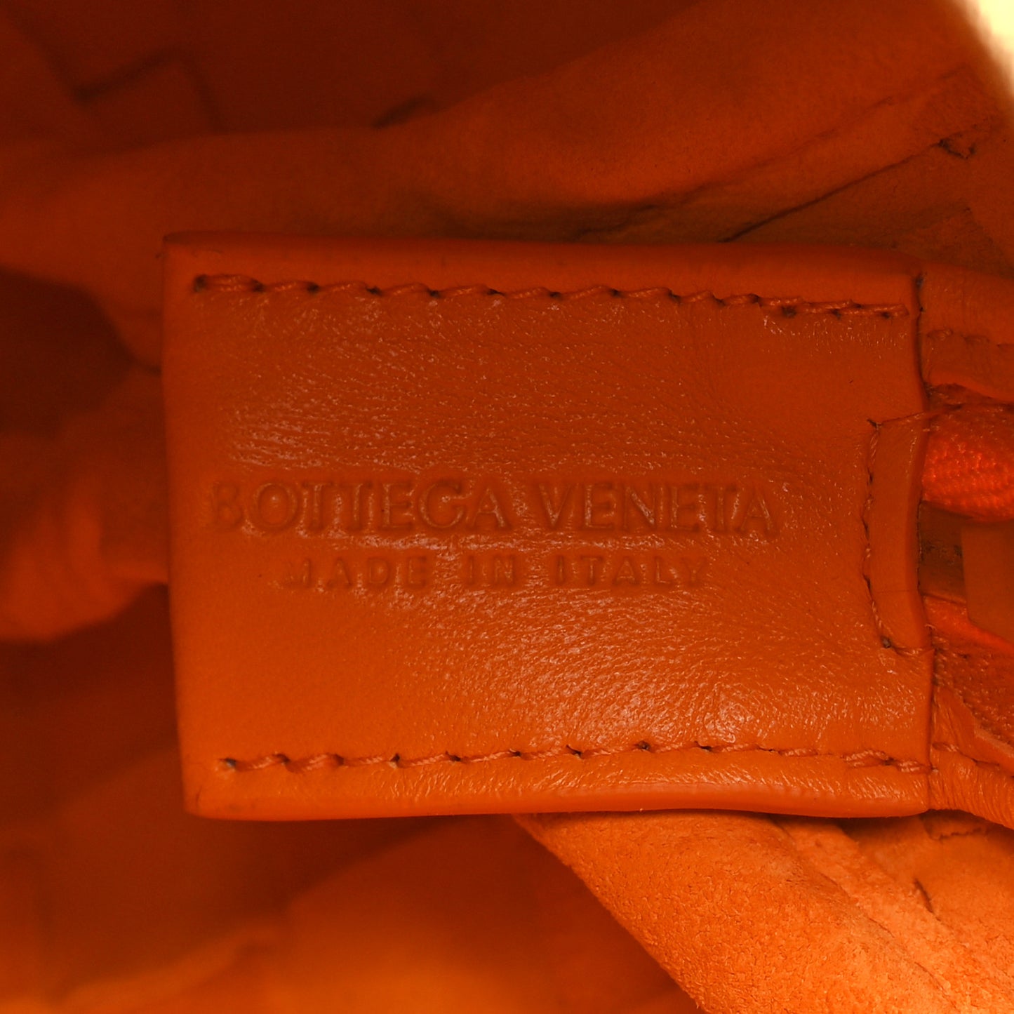 Nappa Intrecciato Small Loop Camera Bag Tangerine