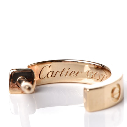 Cartier 18K Yellow Gold Small LOVE Hoop Earrings 5 of 6