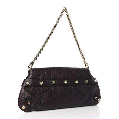 Gucci Guccissima Small Horsebit Chain Clutch Chocolate 3 of 14