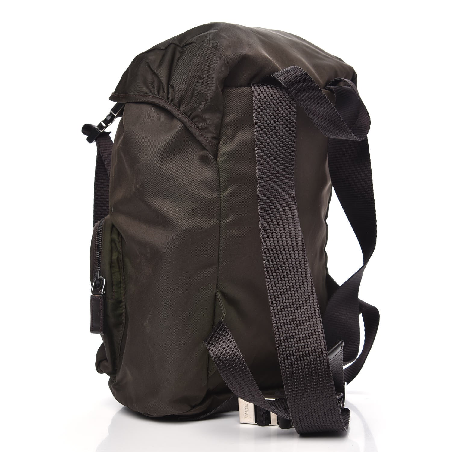 Prada Nylon Vela Saffiano Backpack Ebano 3 of 11