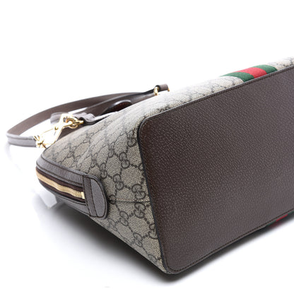 Gucci GG Supreme Monogram Web Medium Ophidia Top Handle Dome Bag Brown 10 of 12