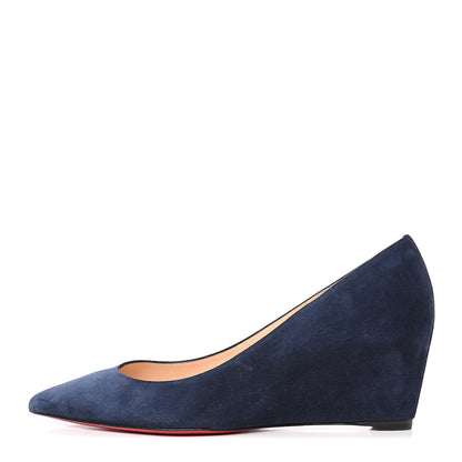 Christian Louboutin Veau Velours Pipina 55 Wedges 38.5 Night 1 of 10