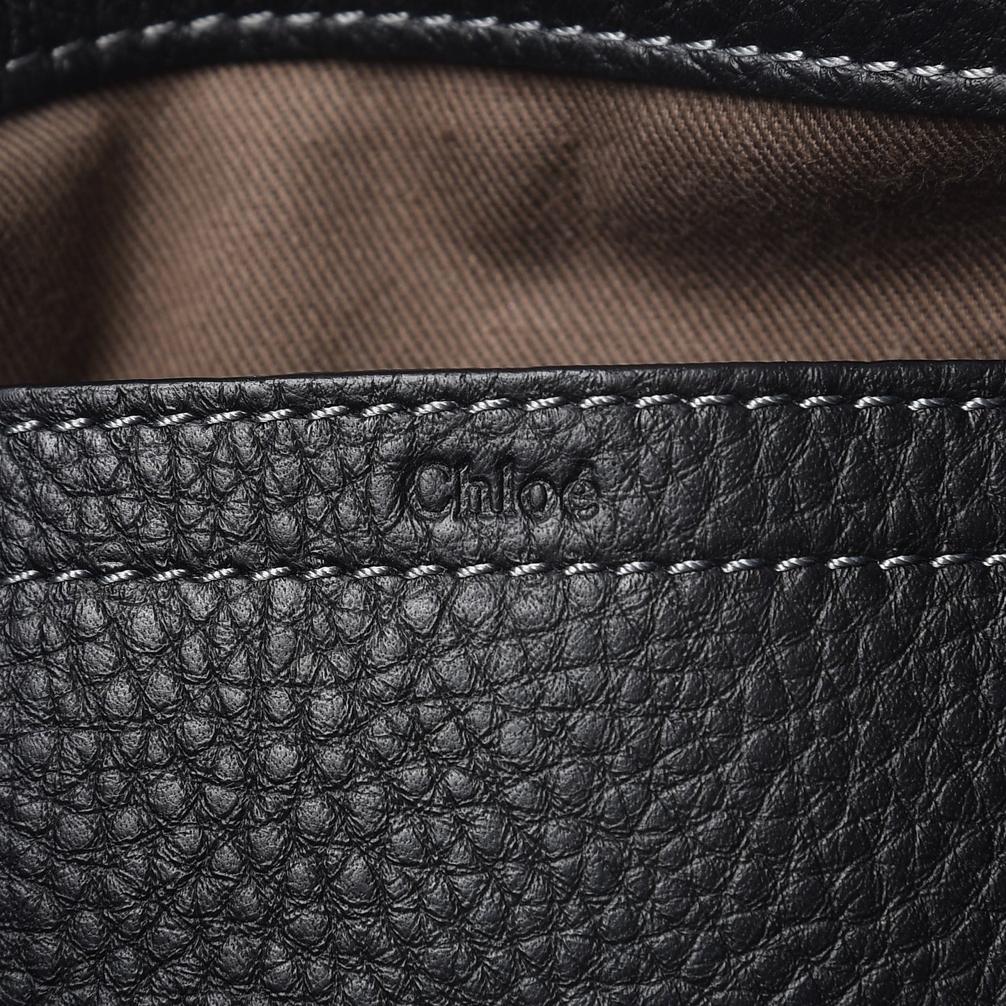Grained Calfskin Medium Marcie Saddle Bag Black