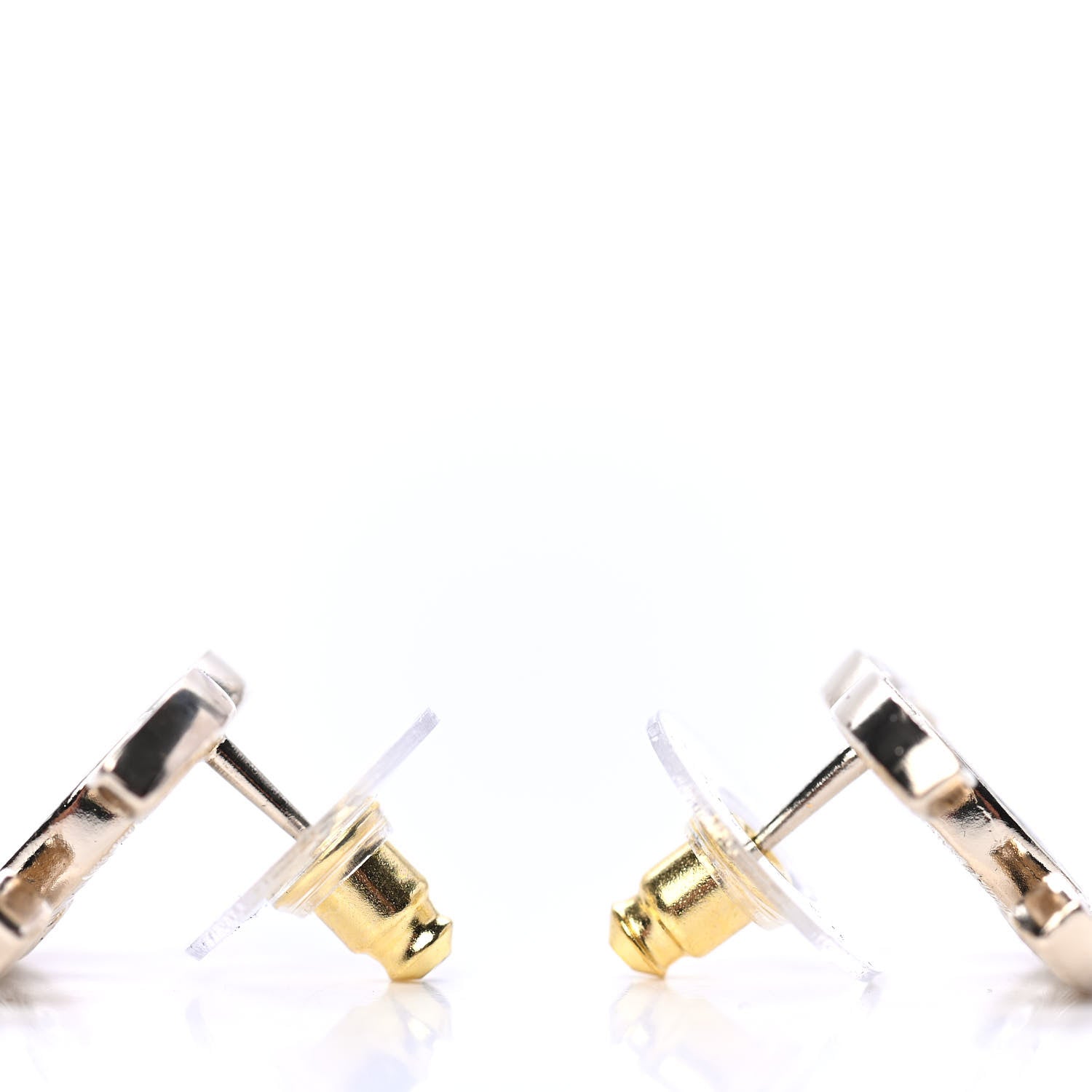 Chanel Crystal CC Earrings Gold 3 of 4