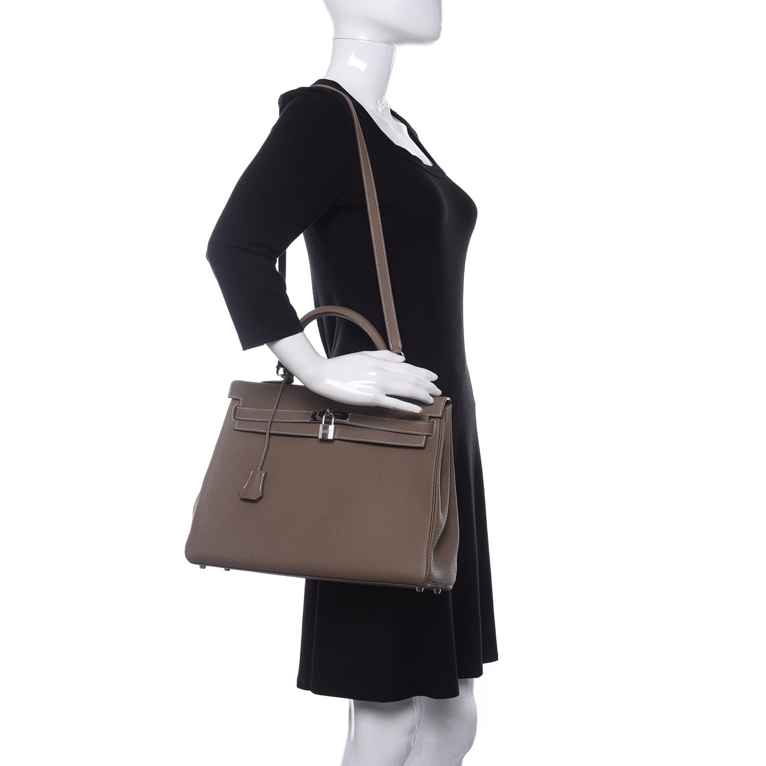 Hermes Togo Kelly Retourne 35 Etoupe 2 of 16