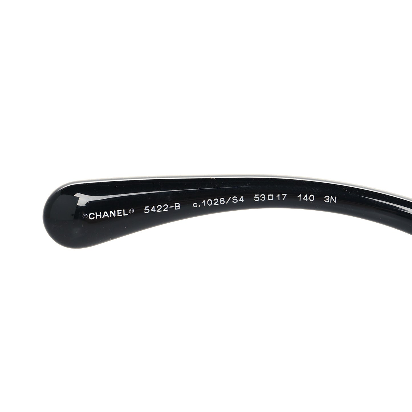 Acetate Strass Square Sunglasses 5422-B Black White