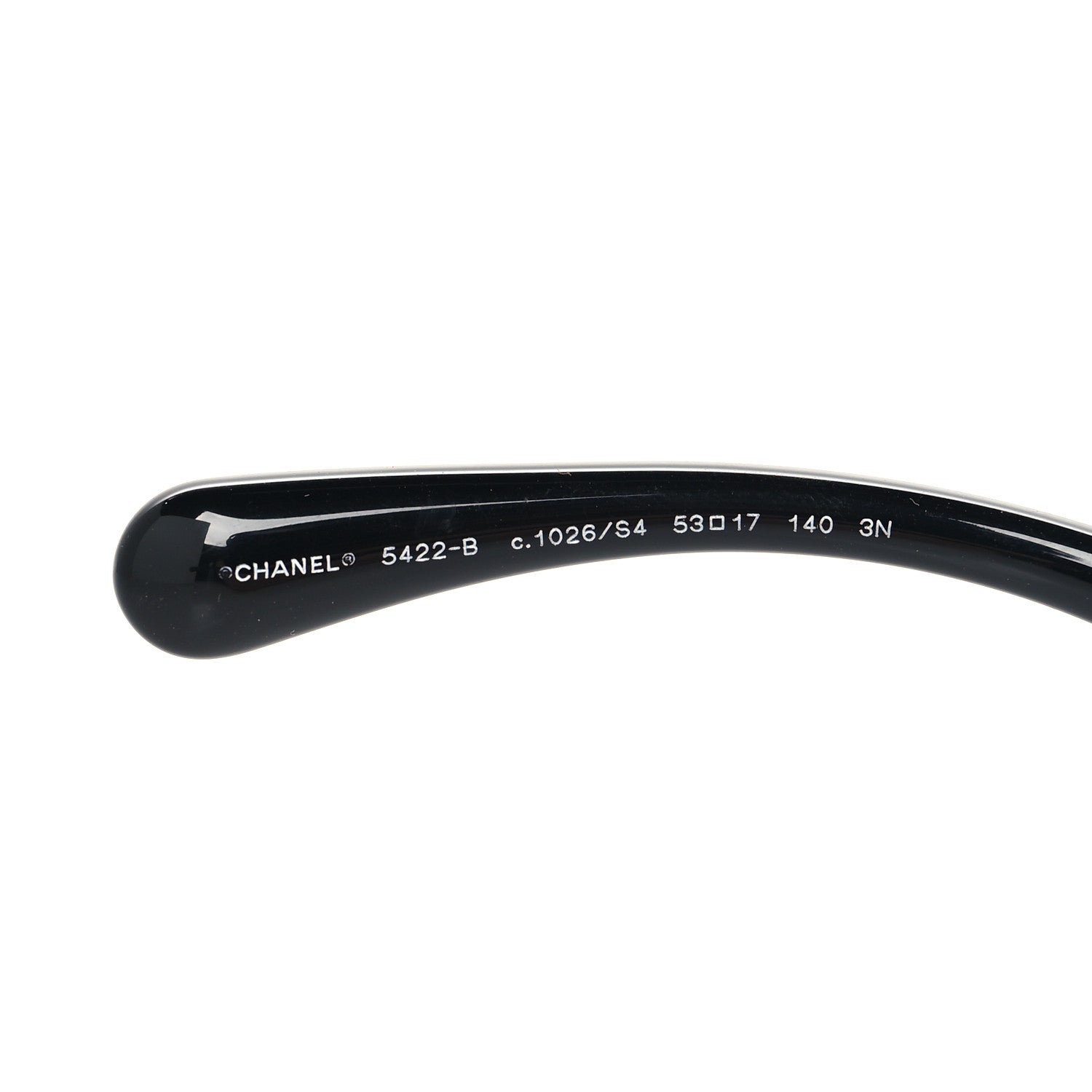 Chanel Acetate Strass Square Sunglasses 5422-B Black White 5 of 8