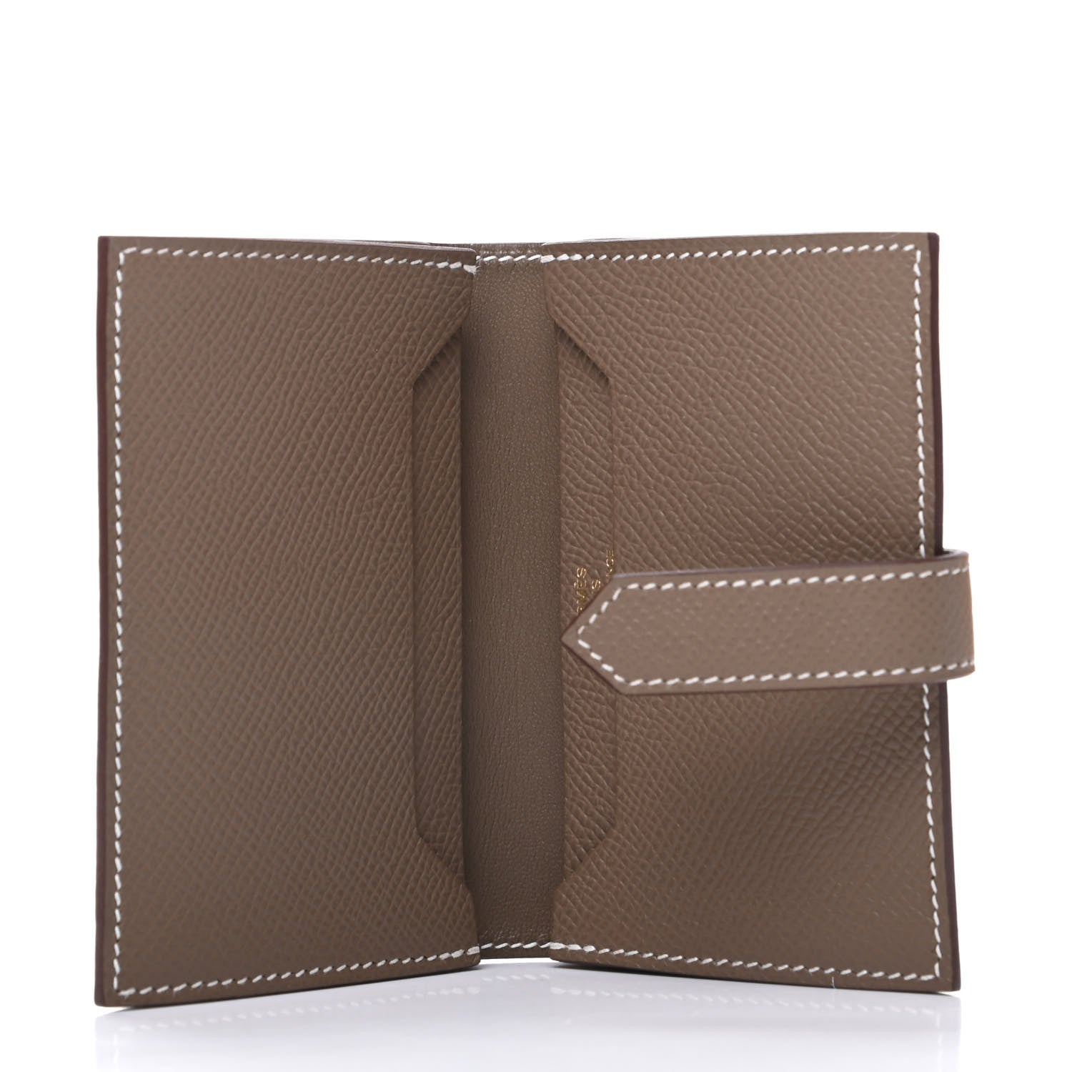 Hermes Epsom Bearn Card Holder Wallet Etoupe 5 of 8