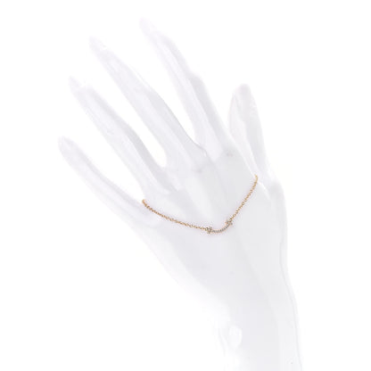 Tiffany 18K Rose Gold Diamond Mini T Smile Bracelet 2 of 6