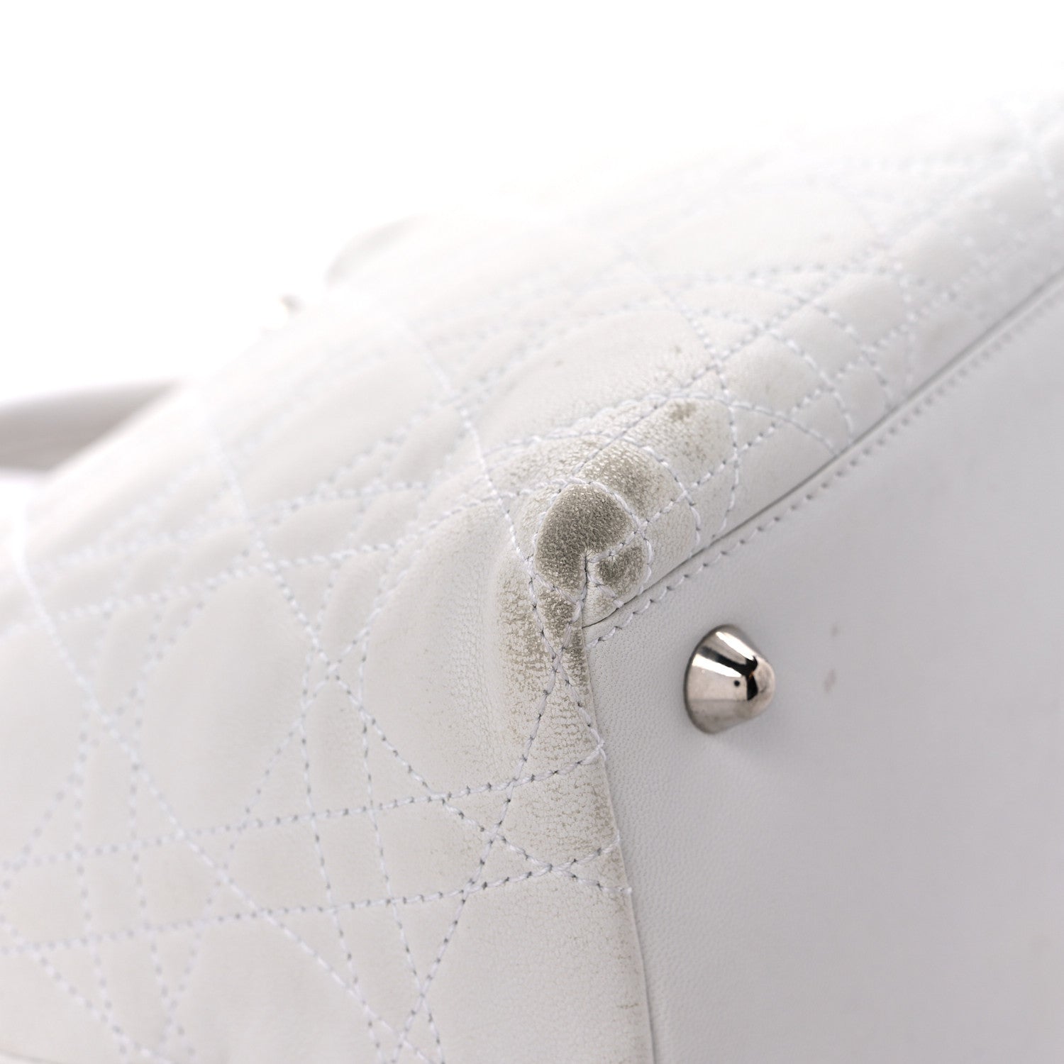 Christian Dior Lambskin Cannage Small Soft Lady Dior White 9 of 25