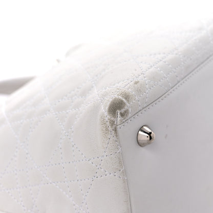 Christian Dior Lambskin Cannage Small Soft Lady Dior White 9 of 25