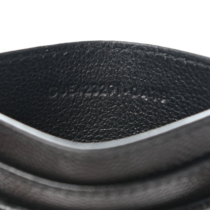 Saint Laurent Grain De Poudre Matelasse Chevron Monogram Credit Card Case Black 7 of 8