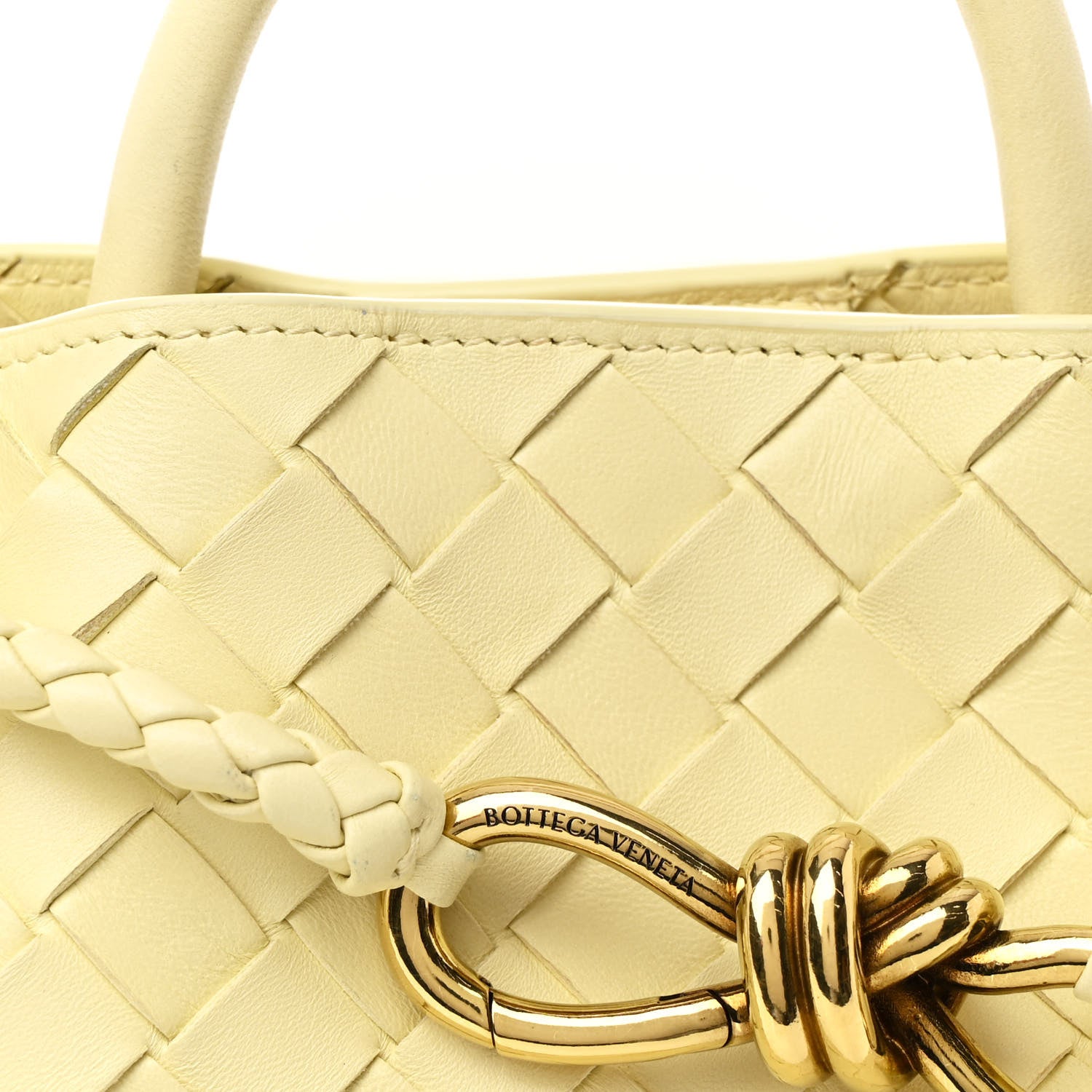 Bottega Veneta Nappa Intrecciato Small Andiamo Shoulder Bag Chamomile 7 of 9