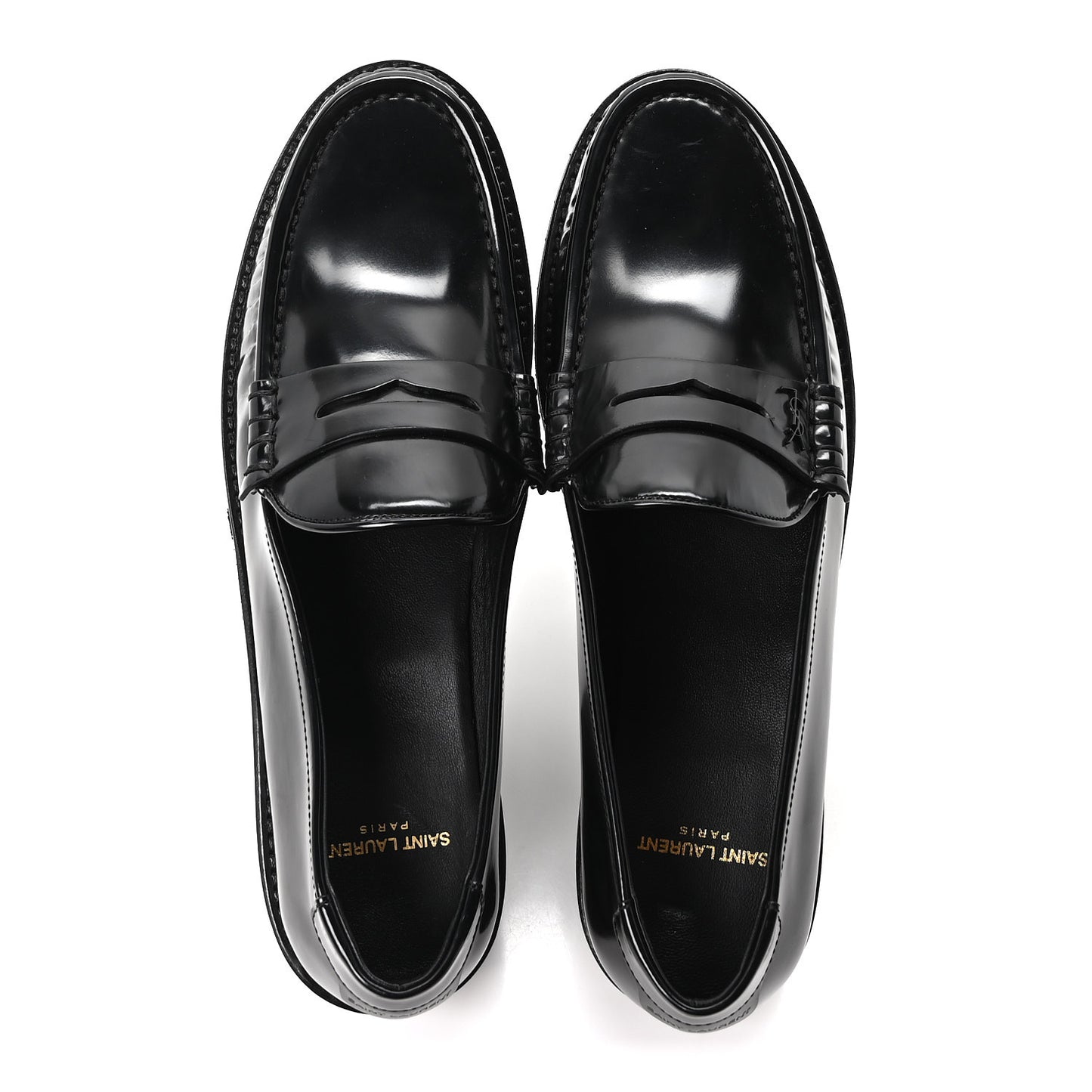 Glazed Calfskin Mens Master Le Loafer 15 Moccassins 43 Black