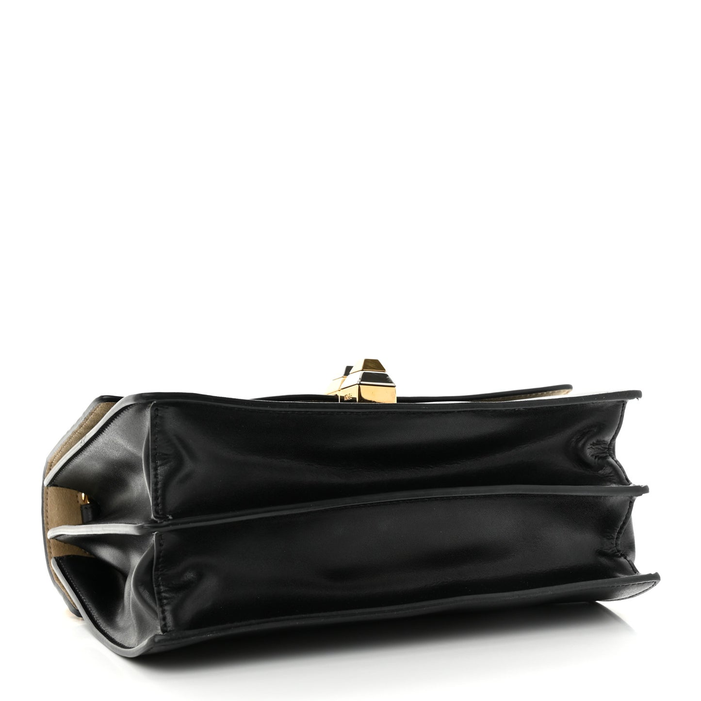 Vitello Liberty FF 1974 Embossed Kan I Shoulder Bag Black
