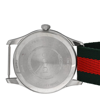 Gucci Stainless Steel Nylon 38mm Le Marche Des Merveilles Bee Quartz Watch Green 4 of 4