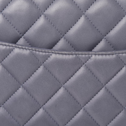 Chanel Lambskin Quilted Maxi Double Flap Light Blue 15 of 15