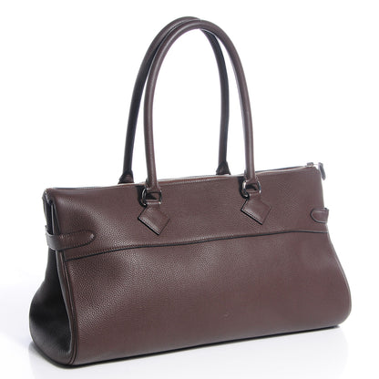 Hermes Taurillon Clemence Shoulder Atlas Chocolate 3 of 12