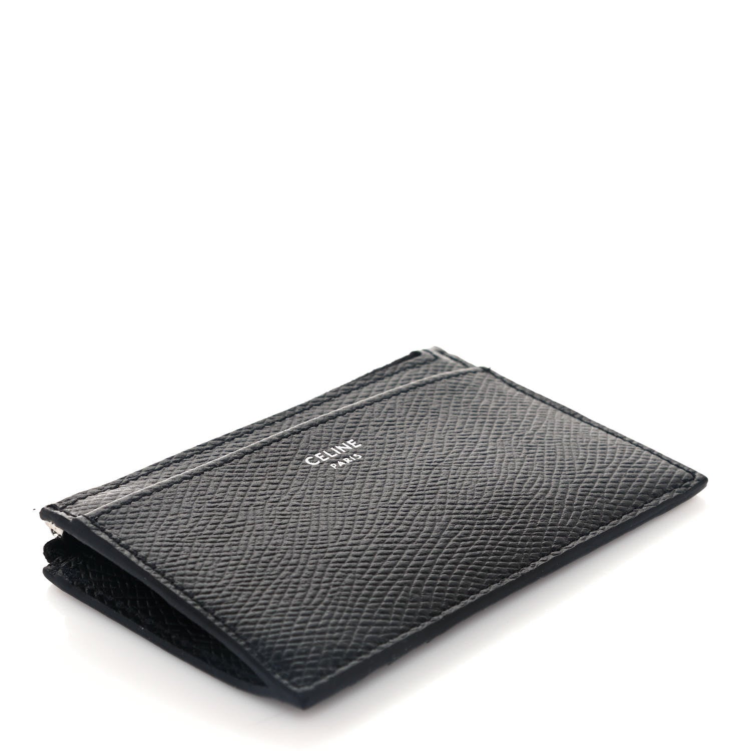 Celine Grained Calfskin Zipped Card Holder Black 4 of 7