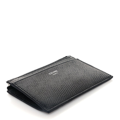 Celine Grained Calfskin Zipped Card Holder Black 4 of 7