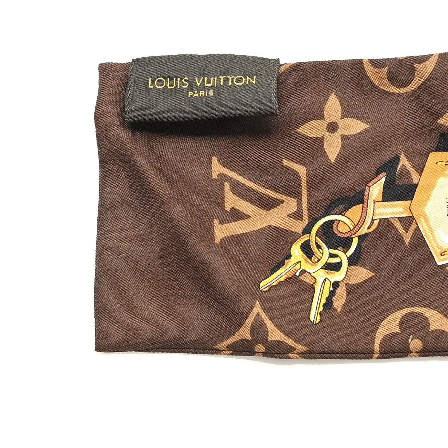 Louis Vuitton Silk Monogram Confidential Bandeau Brown 3 of 3