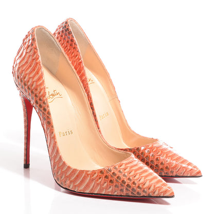 Christian Louboutin Watersnake So Kate 120 Pumps 36.5 Papaya 3 of 8