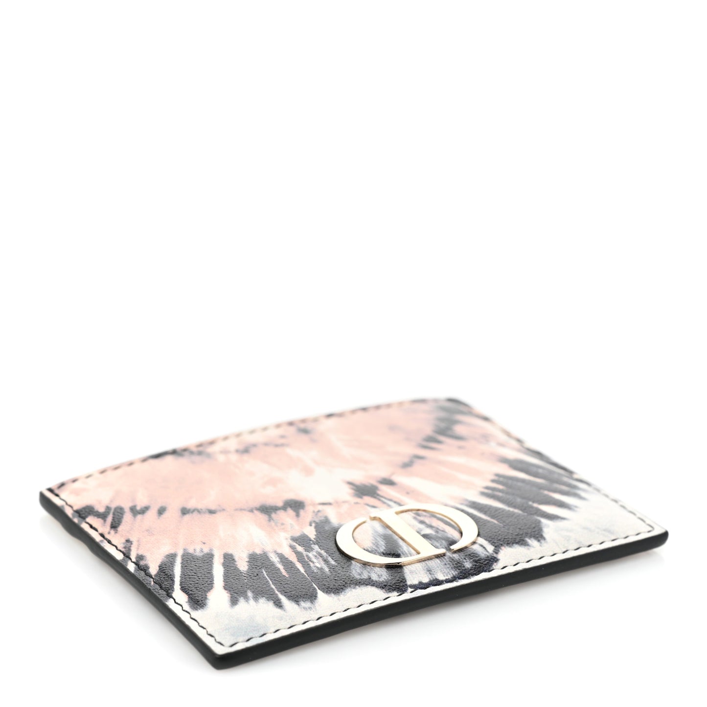 Calfskin Tie And Dior 30 Montaigne Card Holder Multicolor