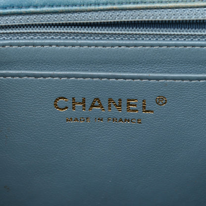 Chanel Lambskin Degrade Quilted Jumbo Single Flap Light Blue 6 of 17