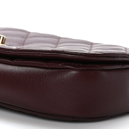 Chanel Calfskin Quilted Coco Mail Clutch With Chain Burgundy 10 of 10