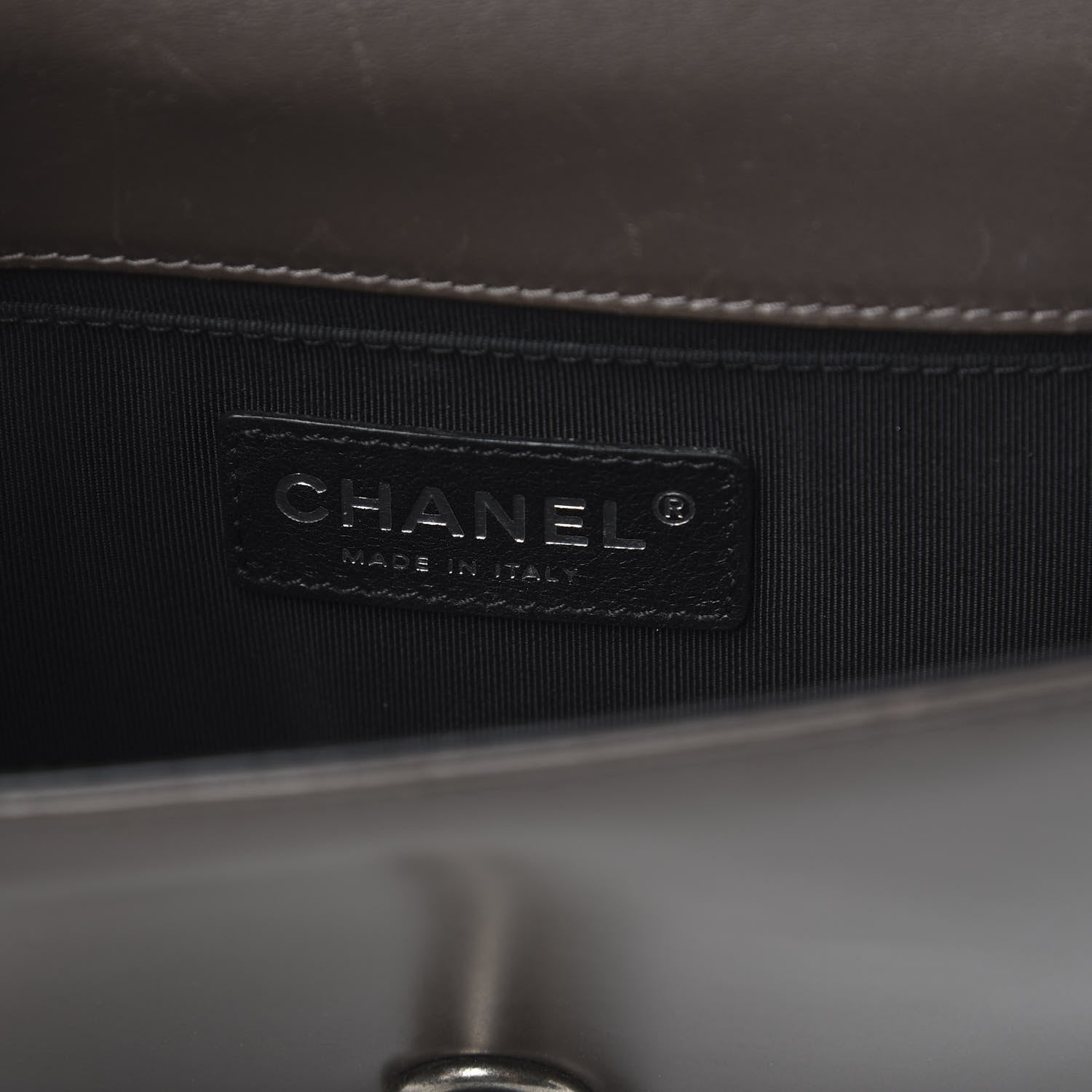 Chanel Glazed Calfskin Small Boy Flap Black Brown 6 of 14