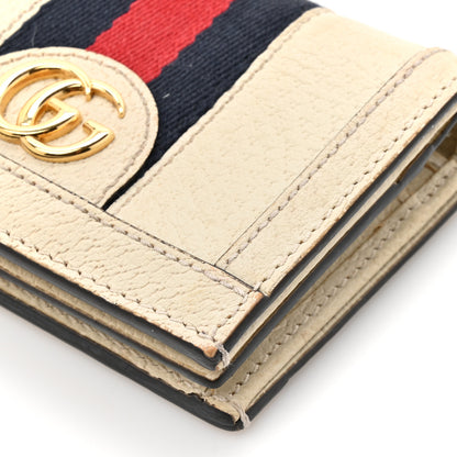 Gucci Textured Calfskin Web Ophidia Card Case Mystic White 9 of 14