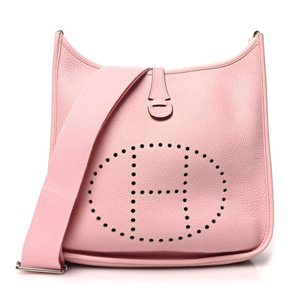 Hermes Taurillon Clemence Evelyne III PM Rose Sakura 1 of 12