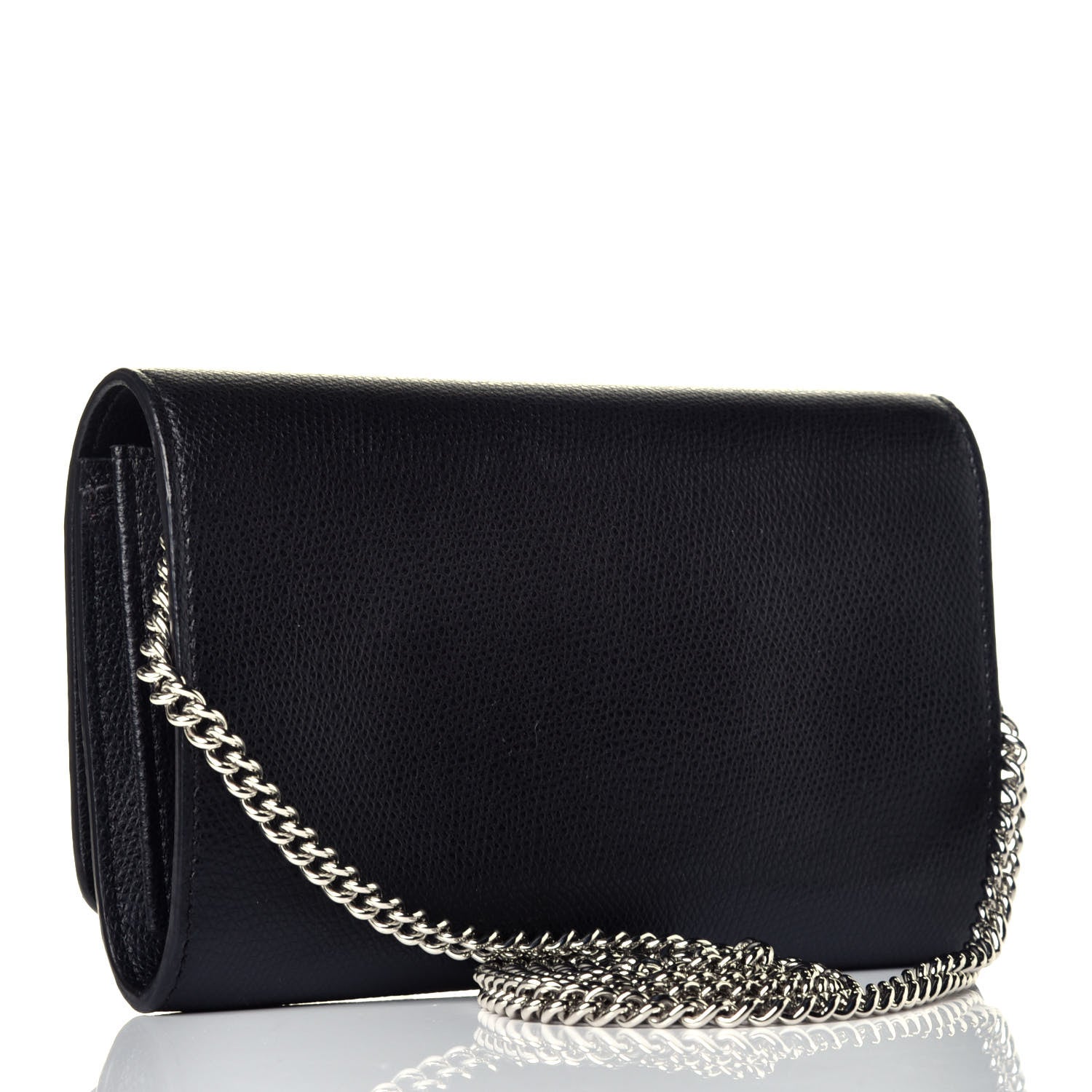 Fendi Vitello Cruise F is Fendi Wallet on Chain Black 3 of 9