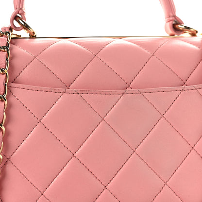 Chanel Lambskin Quilted Medium Trendy CC Flap Dual Handle Bag Pink 12 of 12