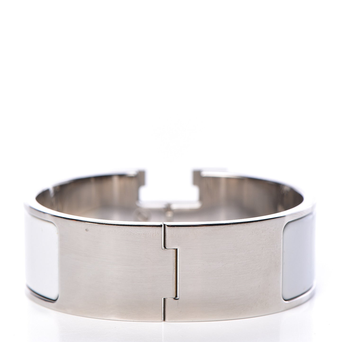 Enamel Wide Clic Clac H Bracelet PM White